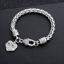 Silver Tone Crystal Rhinestone MOM MIMI NANA SISTER Hope Heart Charm Bracel