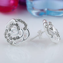 GAGAFEEL Flower Stud Pending 925 Sterling Silver  Earrings For Women Girls