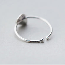 QIMING Design 925 Sterling Silver Ring Fashion Plain Silver Leaves Ring Mo
