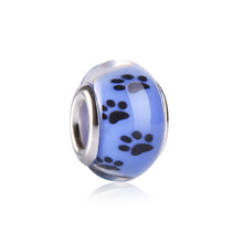 50pcs Kawaii Pet Paw Print Resin Beads Spacers for Jewelry Making Big Hole