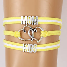 Drop Shipping Infinity Mom Love Kids Bracelets Handmade Velvet Wrap Rope Br