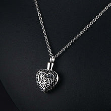 MiLaTu Can Open Dad And Mom Love Heart Cremation Pendant Necklace Vintage S
