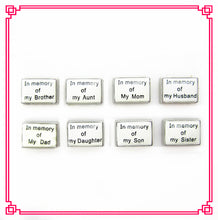 Hot selling 80pcs/lot mix in memory of my mom son aunt brother daughter dad