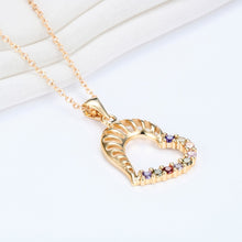 Todorova Hot Sale Heart Necklace Austria Crystal Pendant Chain Necklace Zir