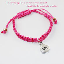 Mother's Gift 2016 New Fashion Braided Red String Love Heart Mom Mum Charm
