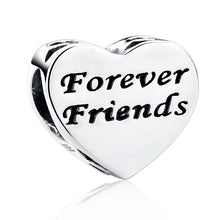 Authentic 925 Sterling Silver BEST MOM,FOREVER FRIENDS Love Heart European