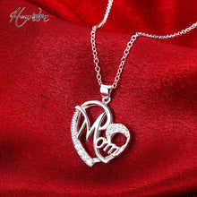 Hemiston Brand Love MOM Pattern Pendant Necklace with Zirconia Fashion Jewe