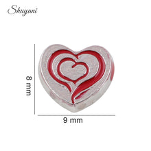 20pcs/lot Newest Silver Floating Locket Charms Mom and Baby Love Heart Char