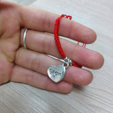 Hot Sale Mother's Day Gift Simple Handmade Braided Red String Love Heart Mo