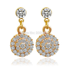 3pcs/Set Circular Crystal Rhinestone Bridal Wedding Jewelry Set For Women M