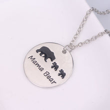 4 Styles Mama Bear Necklace Silver Enamel Round Disc Baby Bear Mama Bear Fa