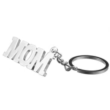 MOM Pendant Keychain Rhodium Plated Key Ring For family Women Mother Day Gi