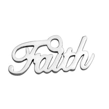 Fnixtar Stainless Steel Letter Charms LOVE Best Mom Faith Metal Charms For