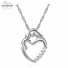 SUSENSTONE 2017 Fashion Mother's Day New Gifts Silver Mosaic Zircon Necklac