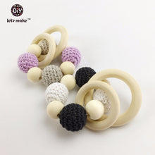Let's Make Wooden Teething Bracelets Set(4pc)Montessori Toddler Toys Mom Nu
