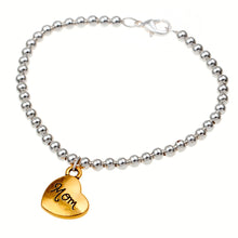 Handmade silver bracelets for women 2016 bead bracelet heart charm bracelet