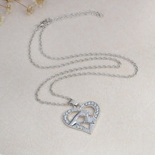 Miss Zoe Hand in Hand Mother and Me Pendant Necklace Rose Gold Silver Heart