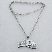 Fashion Mom Metal 12MM Snap Buttons Long Chain Necklace Jewelry Mother Gift