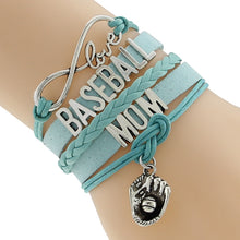 Infinity Love BASEBALL MOM Team sports Bracelet Customize Wristband friends