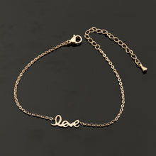Rose Gold Color Love Charm Bracelet For Women Letter Jewelry Valentine's Da