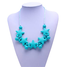 New Baby Gift Silicone Star Teething Necklace for Mom Wears Baby Chews Teet