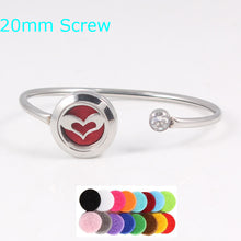 20mm Love Mom 316L Stainless Steel Aromatherapy locket Bracelet Bangle oil