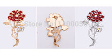 2015 MZC lasted luxury carnation hijab pins brooches red leaf alloy jewelry