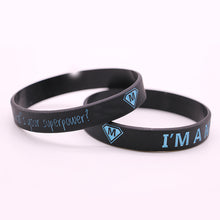 LUKENI Hot Sale Fashion I AM A DAD/MOM Silicone Wristband Black Silicone Ru