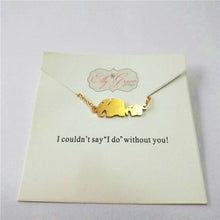 Cool Mother's Day Gift Mom And Baby Elephant Necklace For Women Gold Color