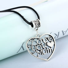 Bespmosp 24PCS/Lot Wholesale Fashion Trendy Hollow Heart "I Love You Mom"Ch