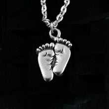 12pcs/lot Baby Feet Necklace  Baby Feet Charm Necklace Baby Shower Gift New