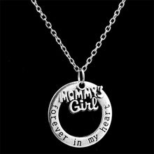 Free shipping Love Daughter Necklaces Pendant Mom Classic Round Forever in
