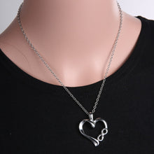 New jewelry plated white K crystal  Accent "Infinite Love" Engraving Heart