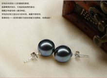 925 silver real natural big Pearl Earrings natural Tahiti Pearl Earrings 92