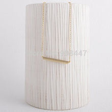 SMJEL Gold Fashion Horizontal Square Bar Necklaces for Women Tiny Dainty Je