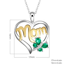 Mom Necklace 925 Sterling Silver Emerald Butterfly Necklace Mothers Day Gif