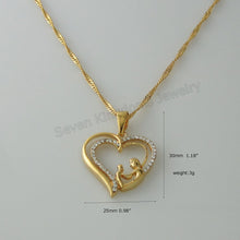 Min Order 10$/  YELLOW GOLD GP 18" NECKLACE & BLESSED VIRGIN MARY MUM MOM H
