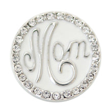 Partnerbeads 20mm mom snap button with white Rhinestone fit for snap bracel