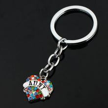 Crystal Heart Keyring Mom NaNA Niece Aunt Sister Best Friend Keychain Mothe