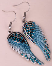 Angel wing cross necklace earrings sets women biker jewelry birthday gifts