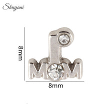 20pcs/lot Wholesale Alloy Silver Plated Mom and Baby Love Heart Charms for