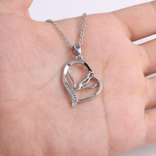 Austrian Crystal Pendant Necklace animal horse head heart shaped Love the n