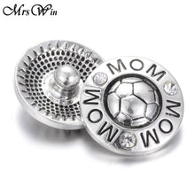 10pcs/lot New Arrival Mom Snap Jewelry MOM Cheer Sports Metal 18mm Snap But