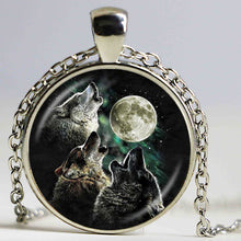 vintage mom and baby wolf pendant necklace snow wolf statement necklaces 20