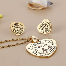 New Fashion Women Silver Gold Stainless Steel Mom Hearts Letter Lovely Neck