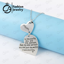 MOM I love You to the world you are one person Pendant Necklace Christmas G