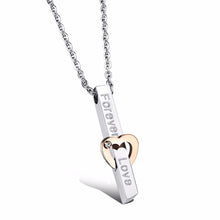 Forever Love His and Her  Couple Necklaces Lovers' Titanium Stainless Steel