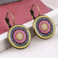 Bronze Classic Lotus Mandala Jewelry Earring Nail Henna Om Symbol Zen Buddh