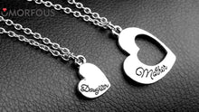 10 Set/lot Mother Daughter Matching Love Heart Pendant Set of Two Mom Girl