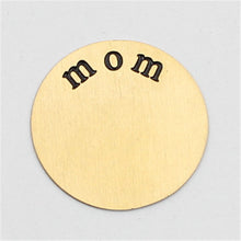 Panpan 22.5mm  316L Stainless steel  word "mom" plates for 30mm round locke